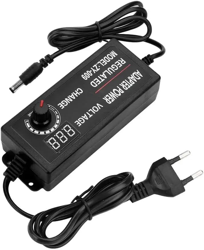 Adjustable voltage power adapter 3V-24V with LED display