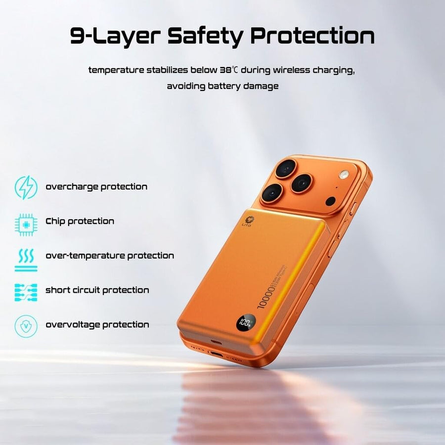 Ultra-slim 15.77mm magnetic power bank profile