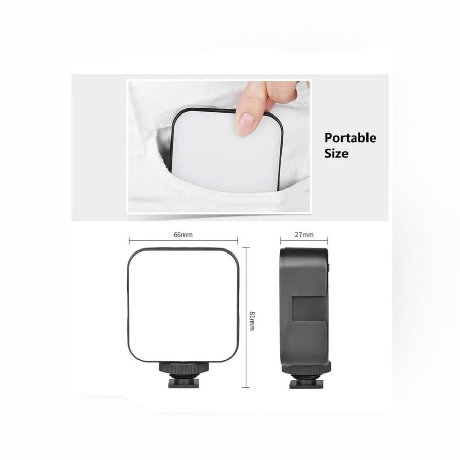 Plokama PK79 Small LED Video Light 800lm for Mobile Camera Photography