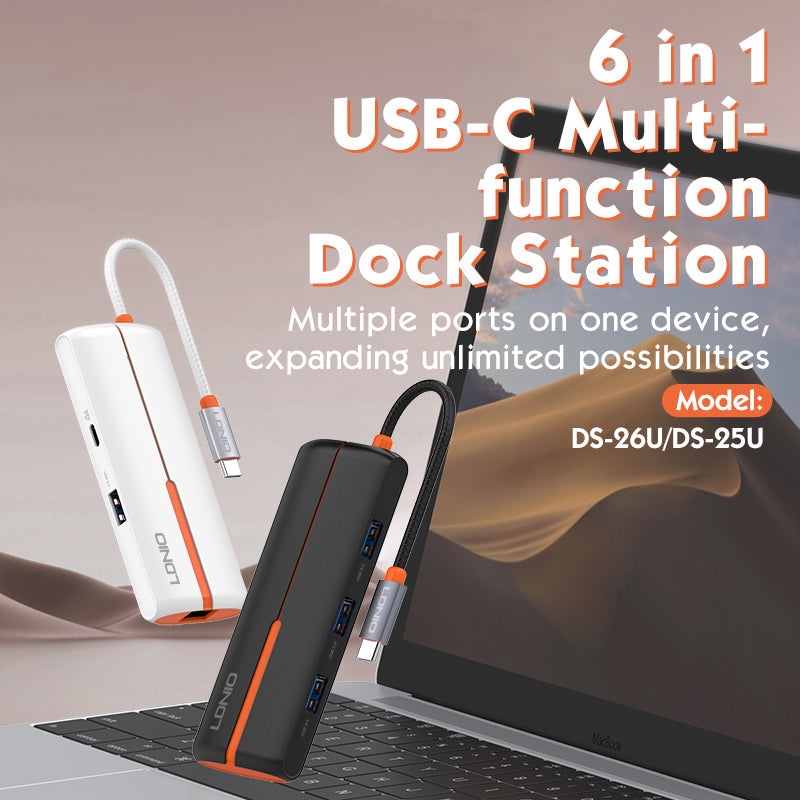 LDNIO DS-26U 6-in-1 USB-C Docking Station