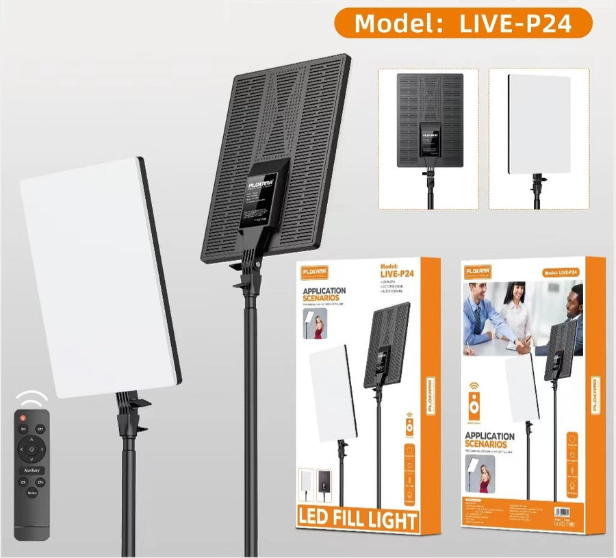 Plokama P24 24" Professional LED Fill Light with 2.1m Tripod Stand