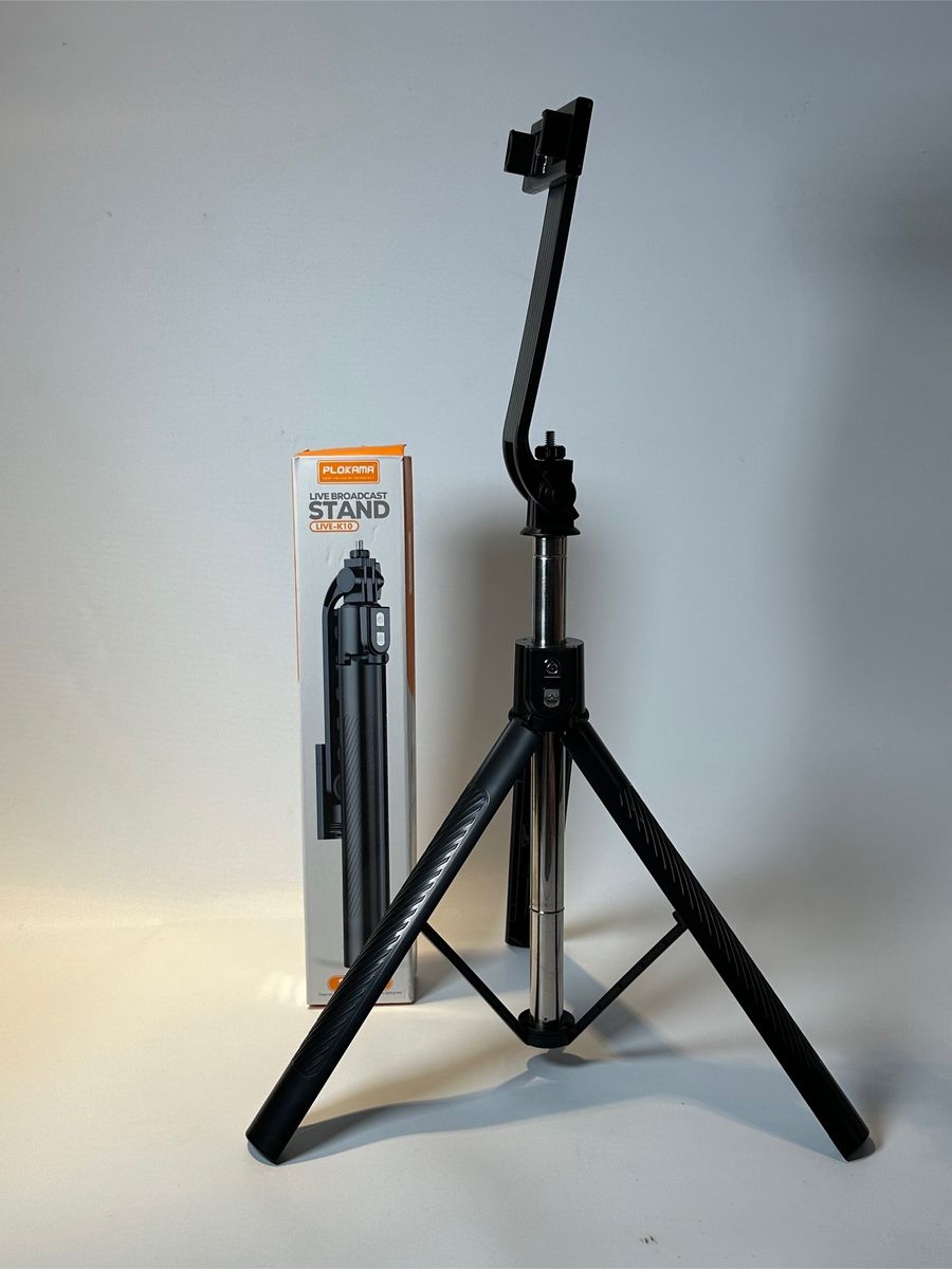 Plokama Live K10 200cm Tripod Holder with Dual LED Lights & Bluetooth Remote