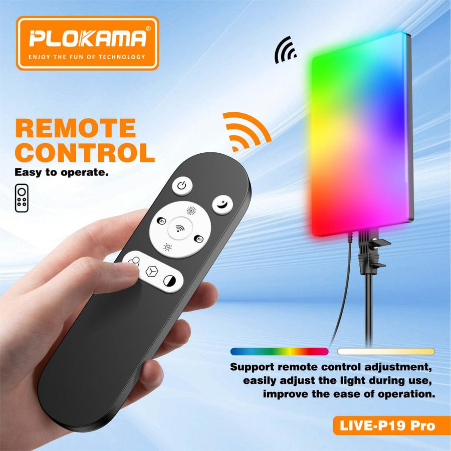 Plokama P19 Pro Live 19" RGB LED Fill Light Panel for Studio & Streaming