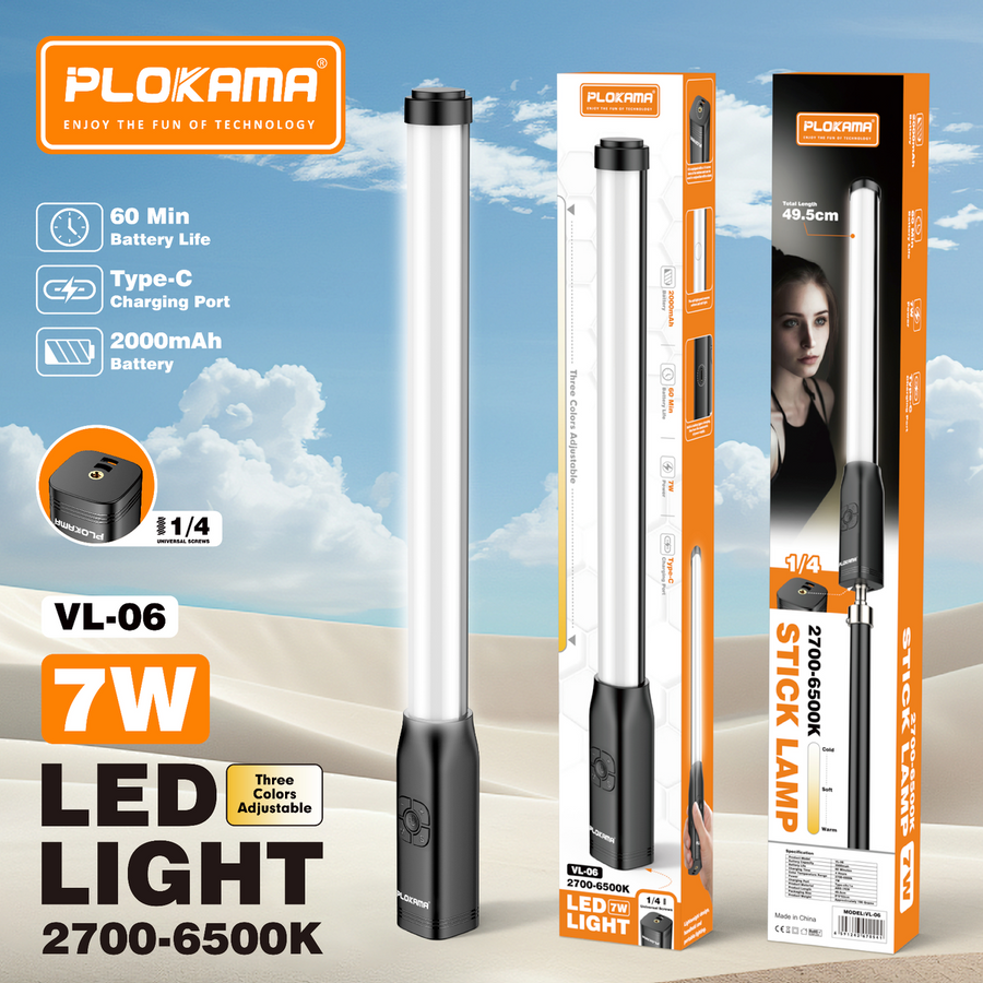 Plokama VL06 LED Light Stick 50cm - Versatile Portable Lighting