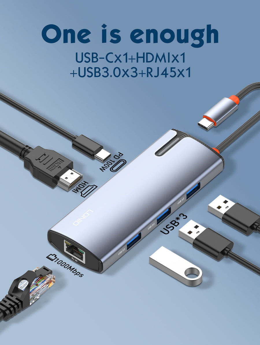 LDNIO DS-15H 5-in-1 USB-C Hub