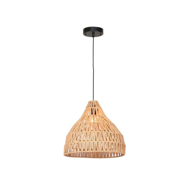 Brown rattan handwoven dome pendant ceiling light