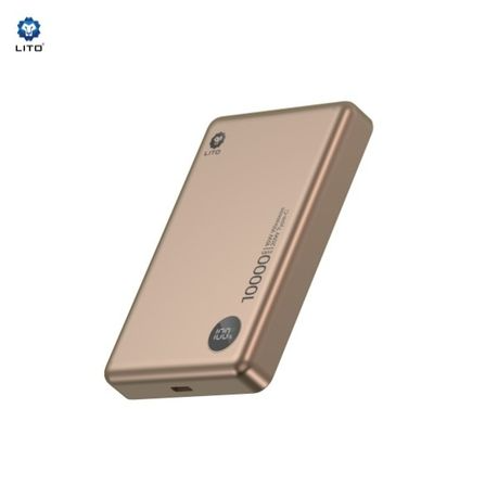 LITO LP08 10000mAh Qi2 Magnetic Wireless Power Bank - 3-in-1 Ultra-Slim 20W PD Portable Charger with Apple Watch Charger & LED Display