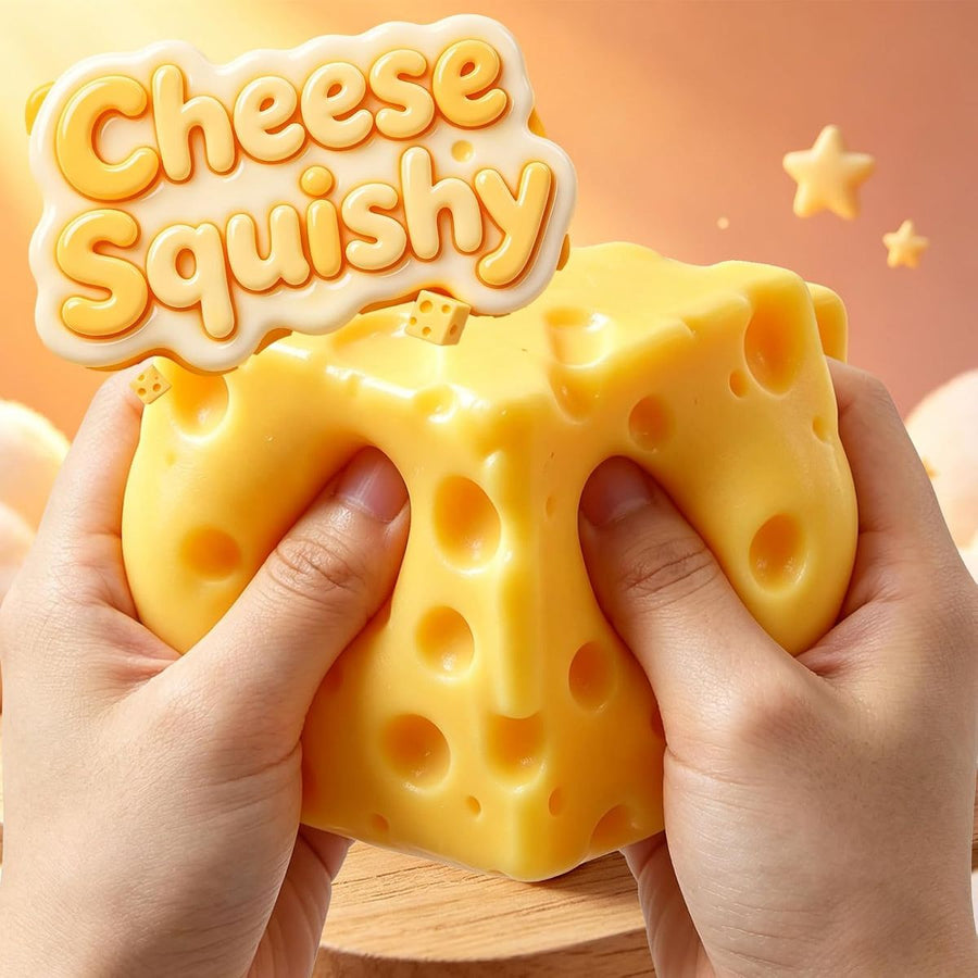 Cheese block squeeze toy