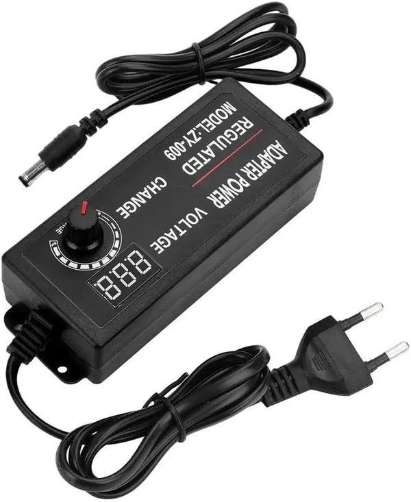 Adjustable voltage power adapter 3V-24V with LED display