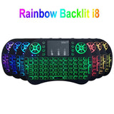 i8 backlit mini wireless keyboard with touchpad