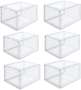 Clear acrylic sneaker storage box stackable display case