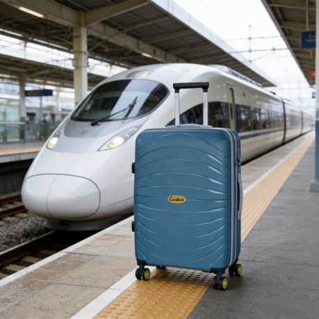 Luxurious Hard Shell Travel Suitcase 22 inch Blue