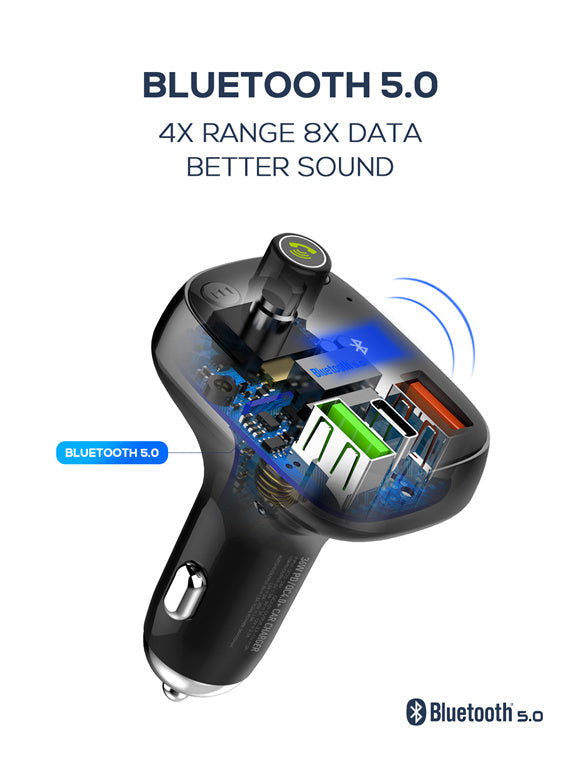 LDNIO C704Q Bluetooth FM Transmitter Car Charger