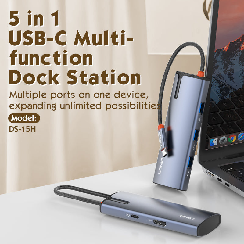 LDNIO DS-15H 5-in-1 USB-C Hub