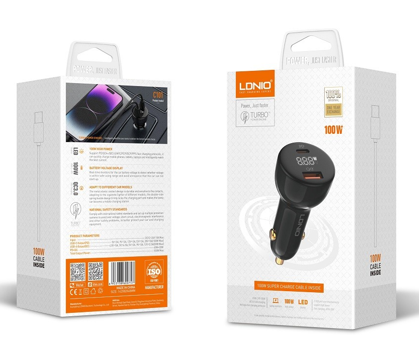 LDNIO C101 100W Car Charger