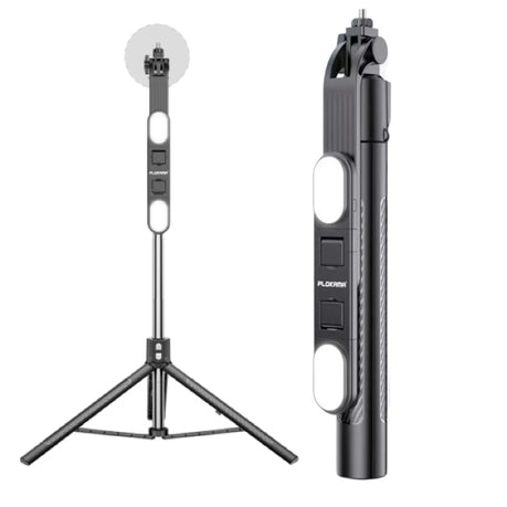 Plokama K10 Pro 200cm Tripod Selfie Stick with LED Light