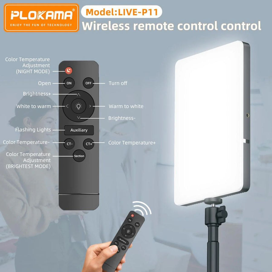 Plokama Live-P11 11" LED Ring Light with 2-Pin SA Plug - Studio Video Light