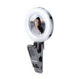 Plokama U20 LED Mini Mirror Clip Selfie Ring Light for Vlogging