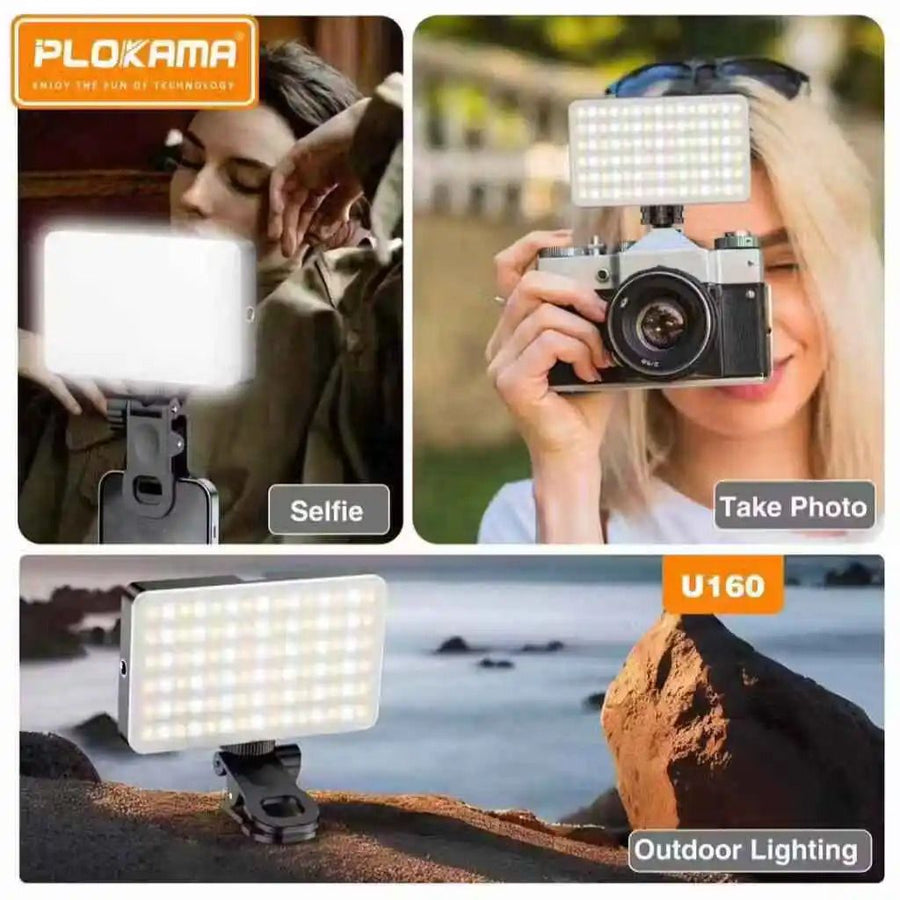Plokama U160 Pro RGB LED Light 2000mAh 2700-6500K for Photo & Gaming