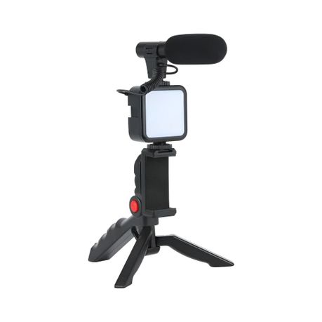 Plokama PK-771 Vlogging Kit with Mic, LED Light and Tripod
