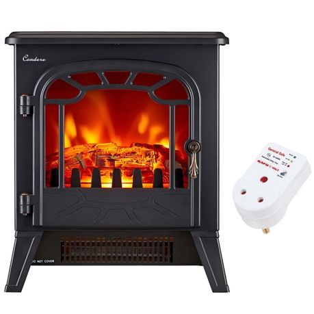 Condere Electric Fireplace Heater with Free Voltage Protector