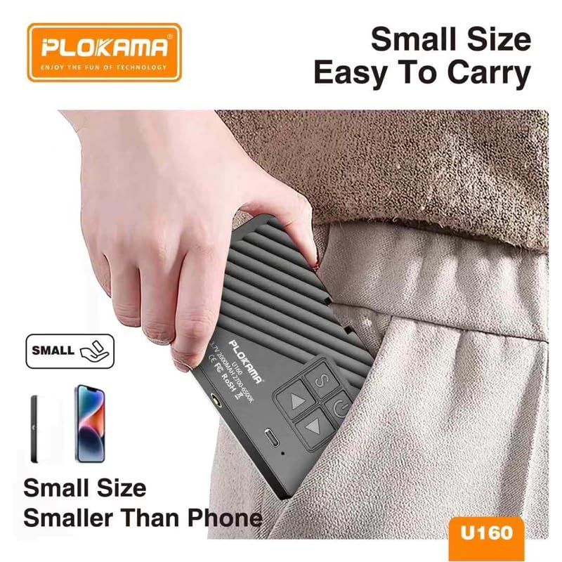 Plokama U160 Portable LED Light 2700K-6500K with 2000mAh Battery