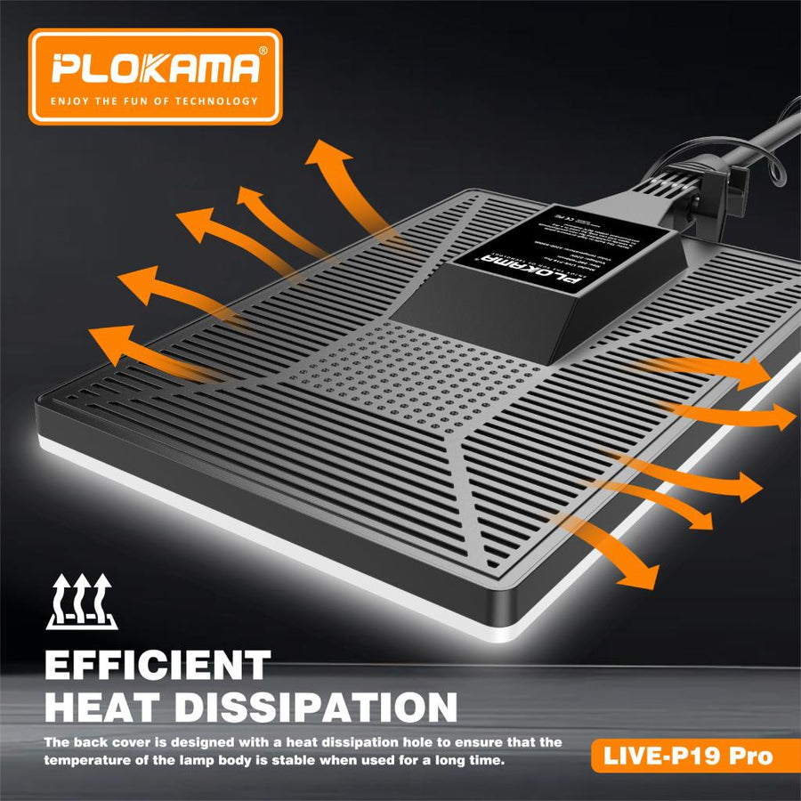 Plokama P19 Pro Live 19" RGB LED Fill Light Panel for Studio & Streaming