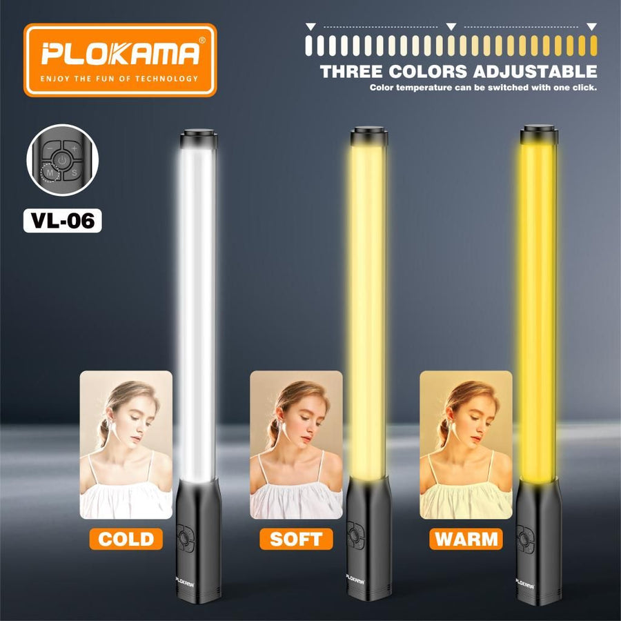 Plokama VL06 LED Light Stick 50cm - Versatile Portable Lighting