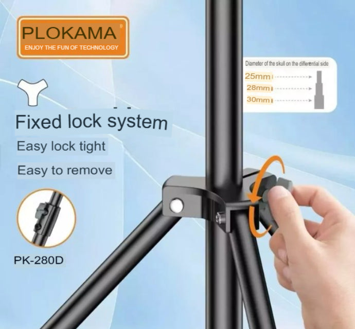 Plokama PK-280D 2.8m Tripod Stand for Cameras & Studio Lighting