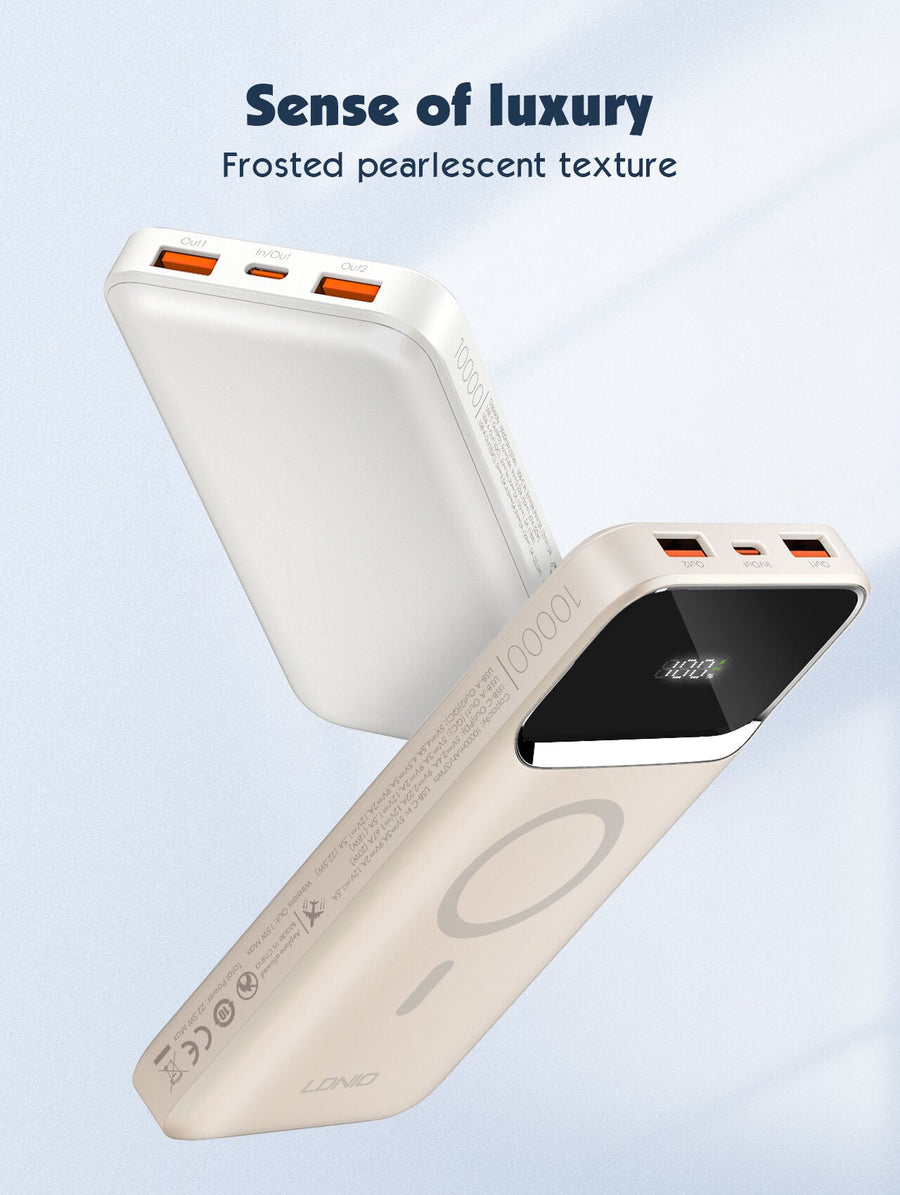 LDNIO PQ12 10000mAh Magnetic Wireless Power Bank