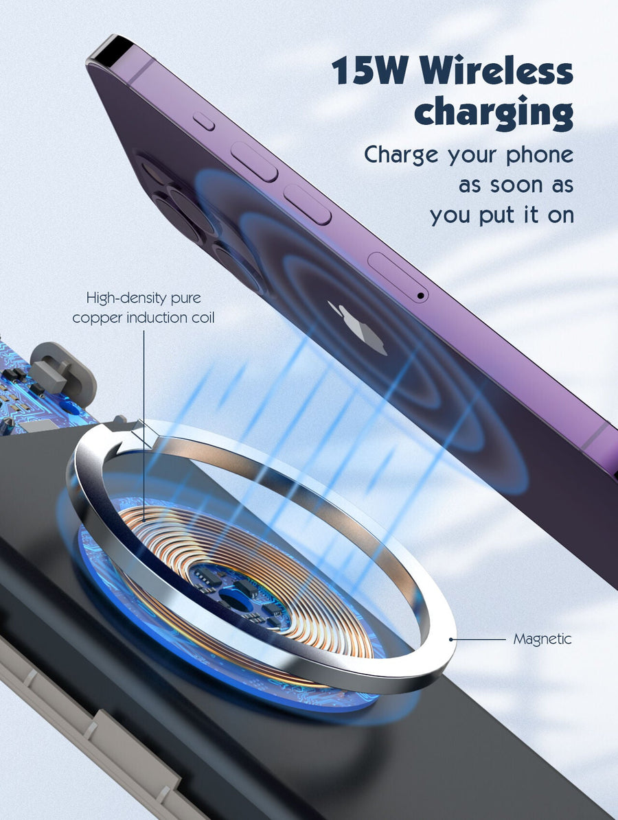 LDNIO PQ12 10000mAh Magnetic Wireless Power Bank