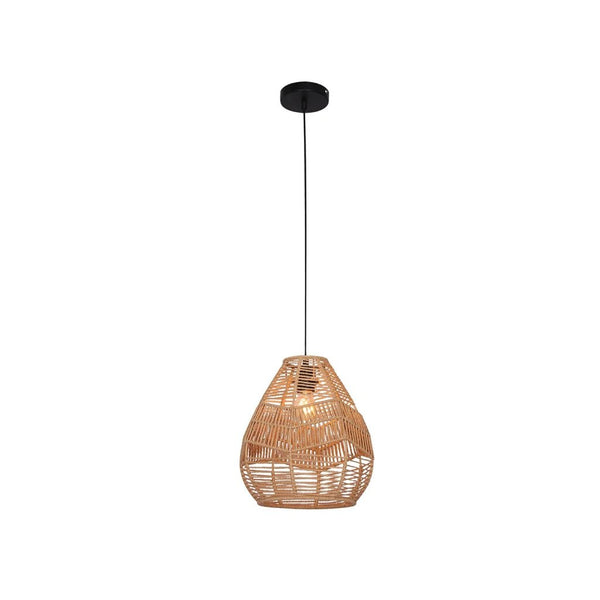 Brown linen rope woven pendant ceiling light