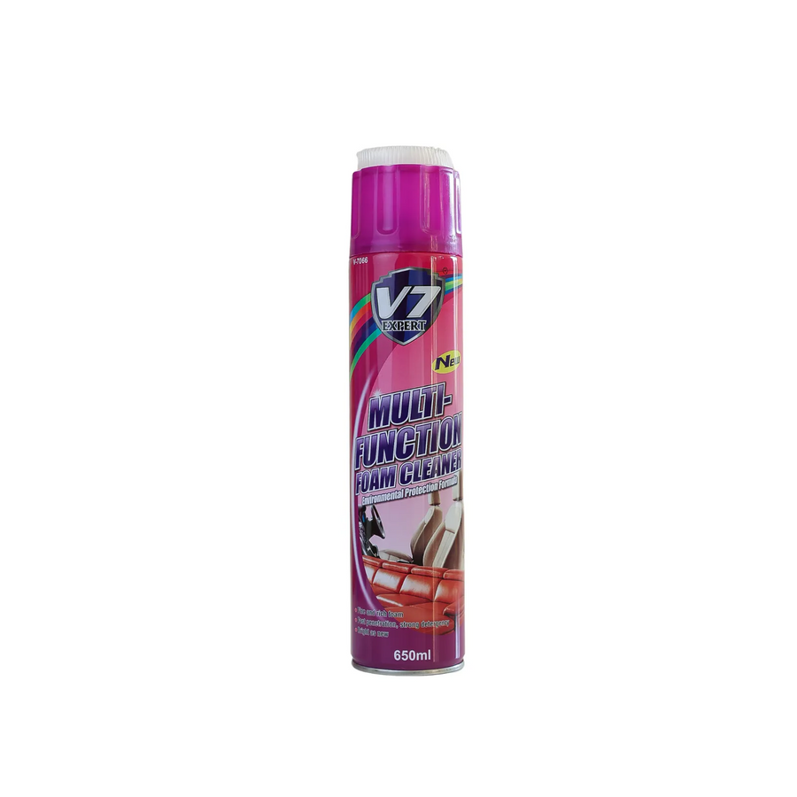 V7 Expert Multi-Function Foam Cleaner 650ml (Pack of 2) – Deep Cleaning Spray | Purple Lavender or Yellow Lemon