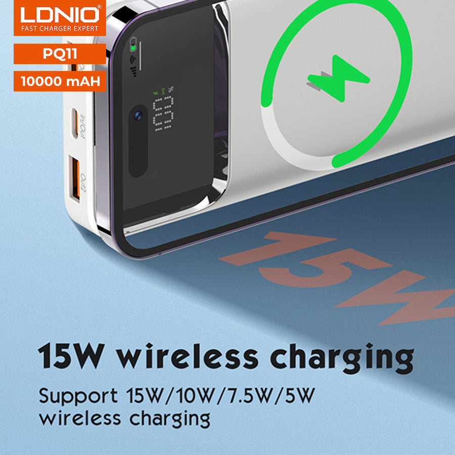 LDNIO PQ11 10000mAh Magnetic Wireless Power Bank