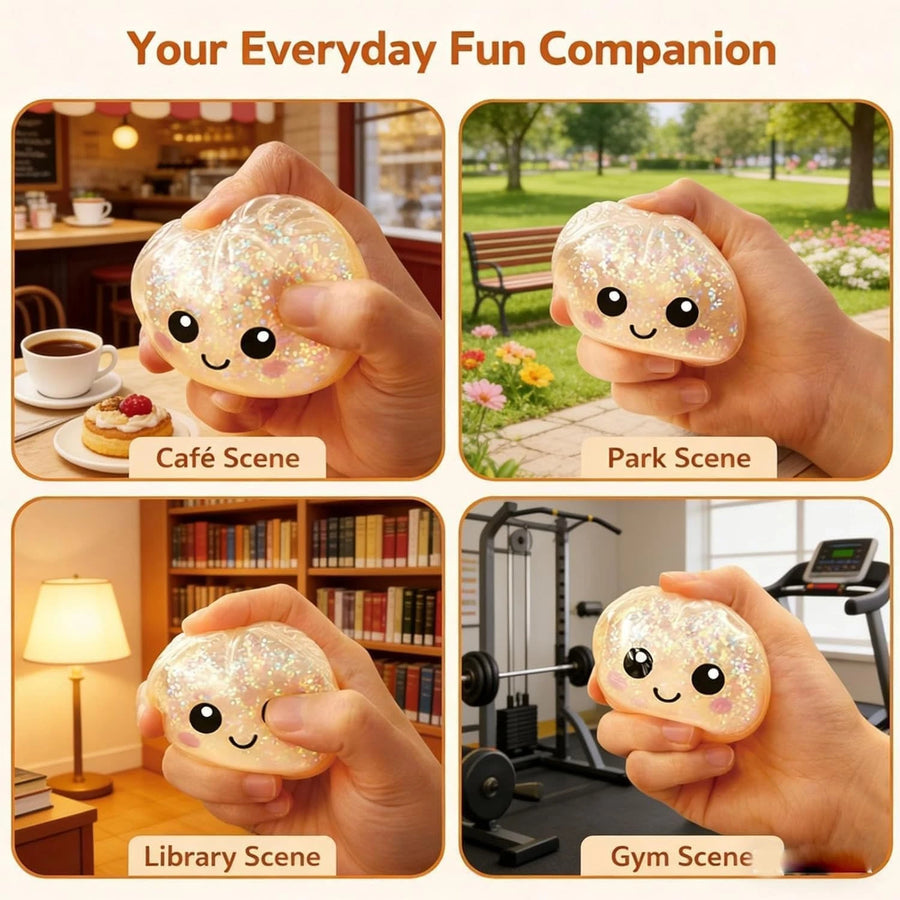 Dumpling squishy for the cafe, park, library and gym