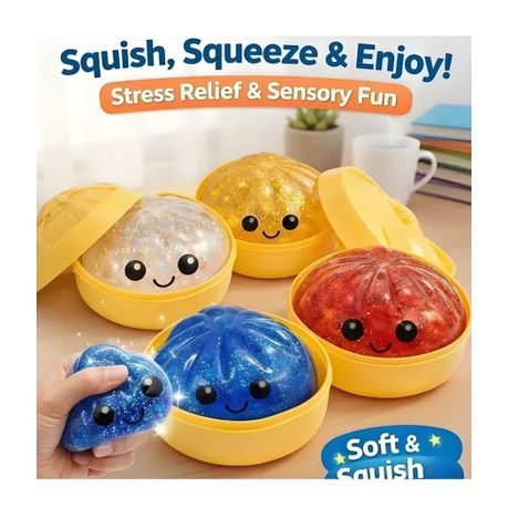 Dumpling Squishy Fidget Stress Toy White